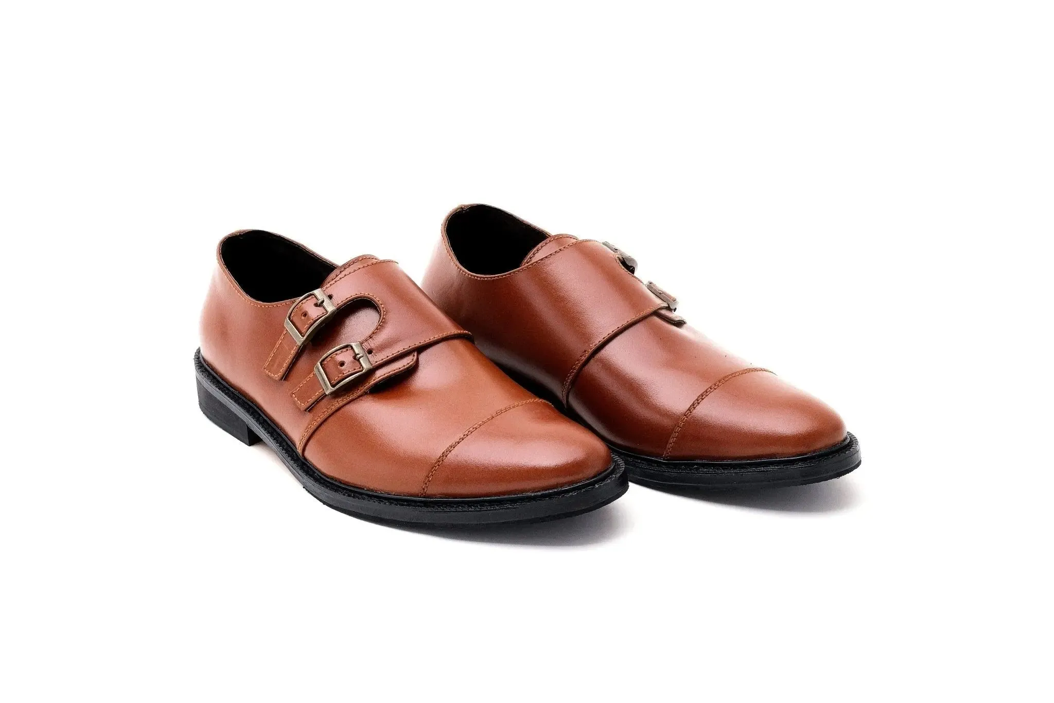 SANTIAGO Double Monkstrap Oxford - Tan