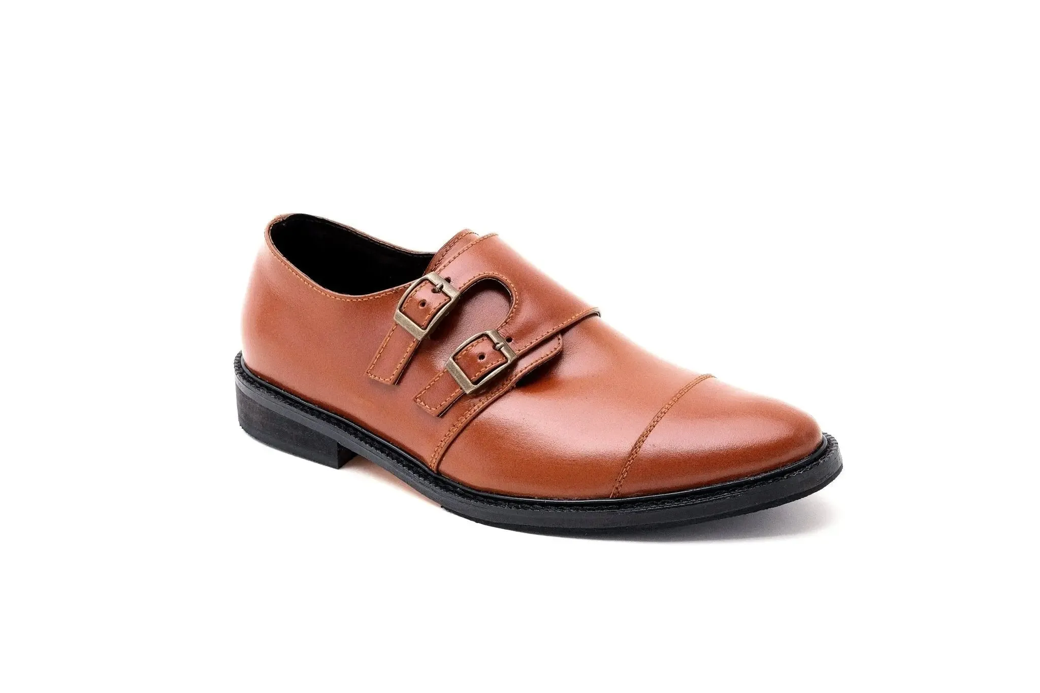 SANTIAGO Double Monkstrap Oxford - Tan