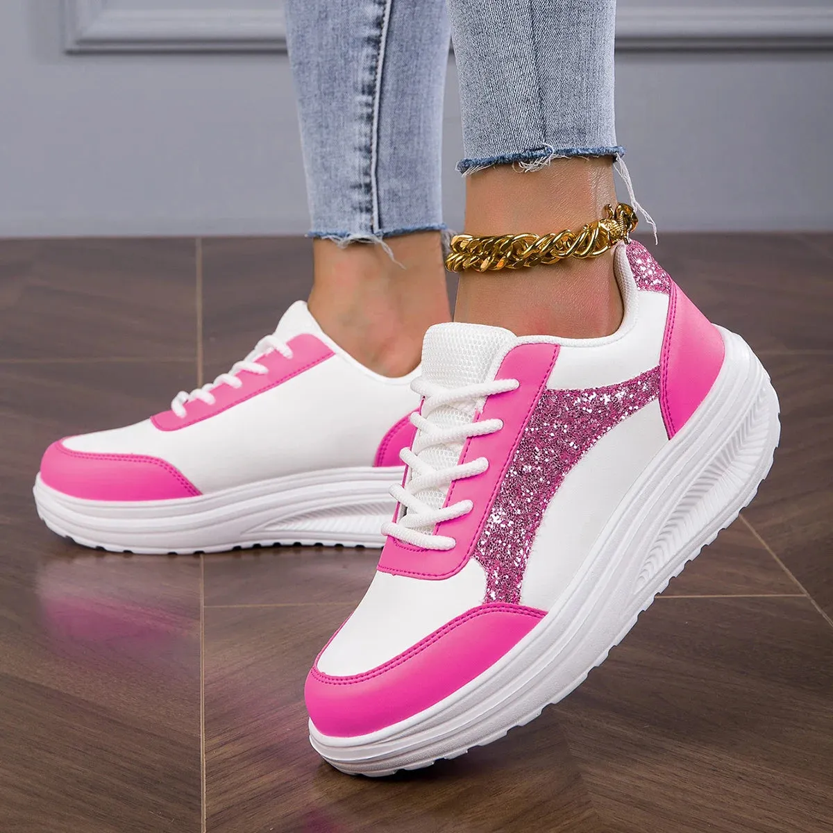 Shoes 2024 Women Running Spring Autumn Fashion White Breathable Embroidered Flower Lace-Up Casual Sneakers Zapatos De Mujer