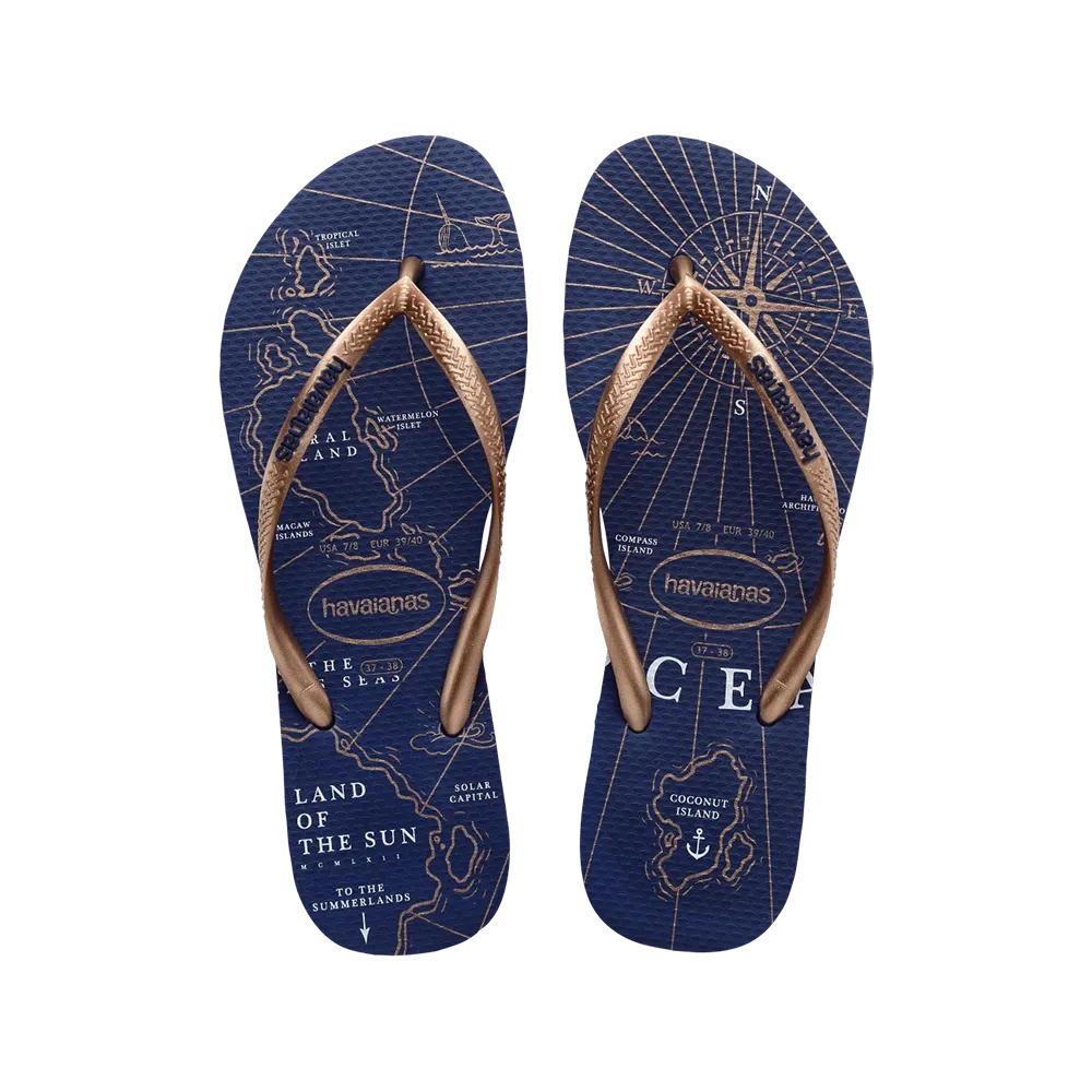 Slim Nautical Flip Flops