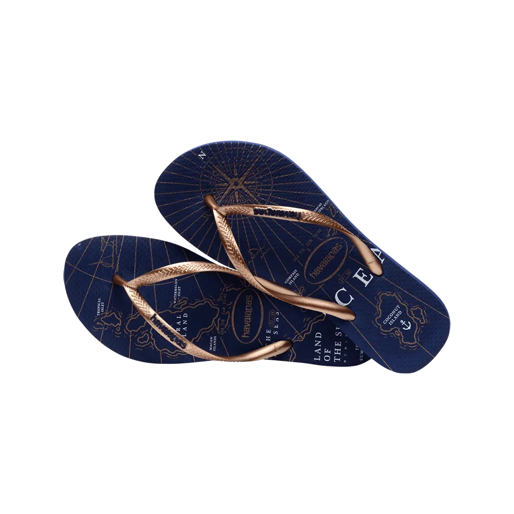 Slim Nautical Flip Flops