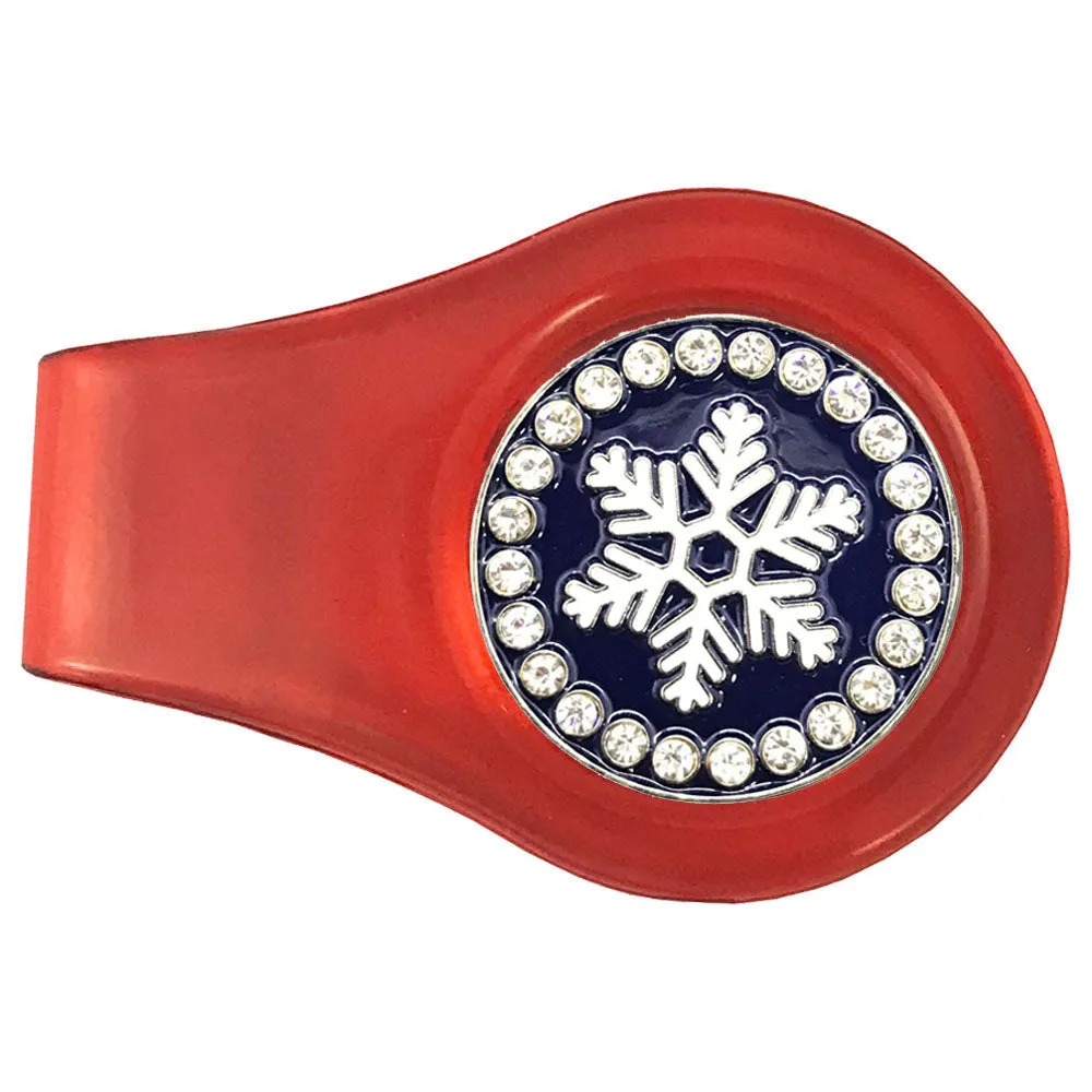 Snowflake Golf Ball Marker With Colored Clip