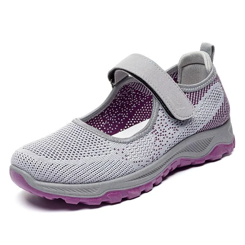 Spring Summer Comfortable Velcro Anti-slip Anti-Odor Mom Walking Shoes