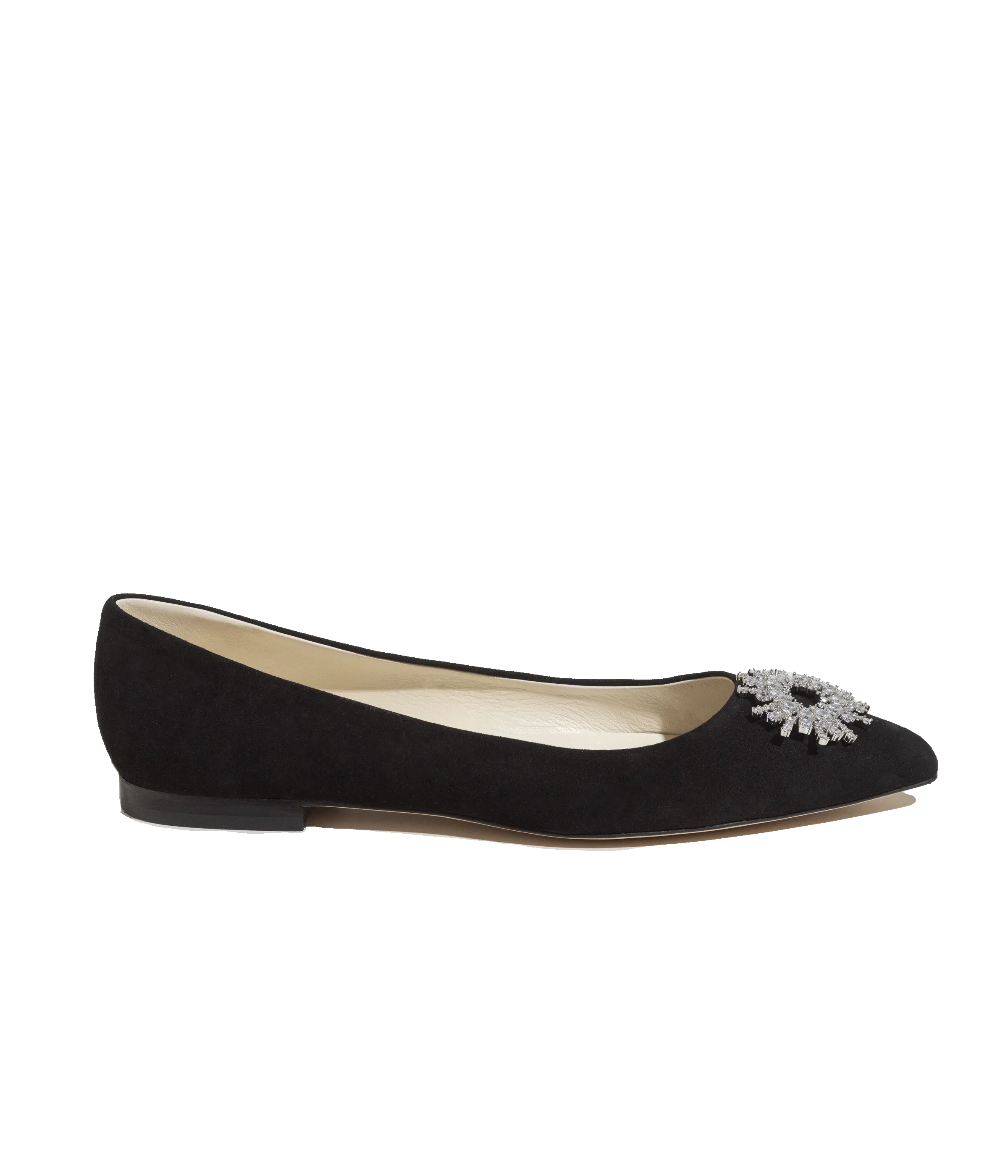 Stevie Ballerina Flats in Black Suede