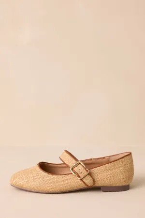 Sweet Thoughts Natural Mary Jane Flats