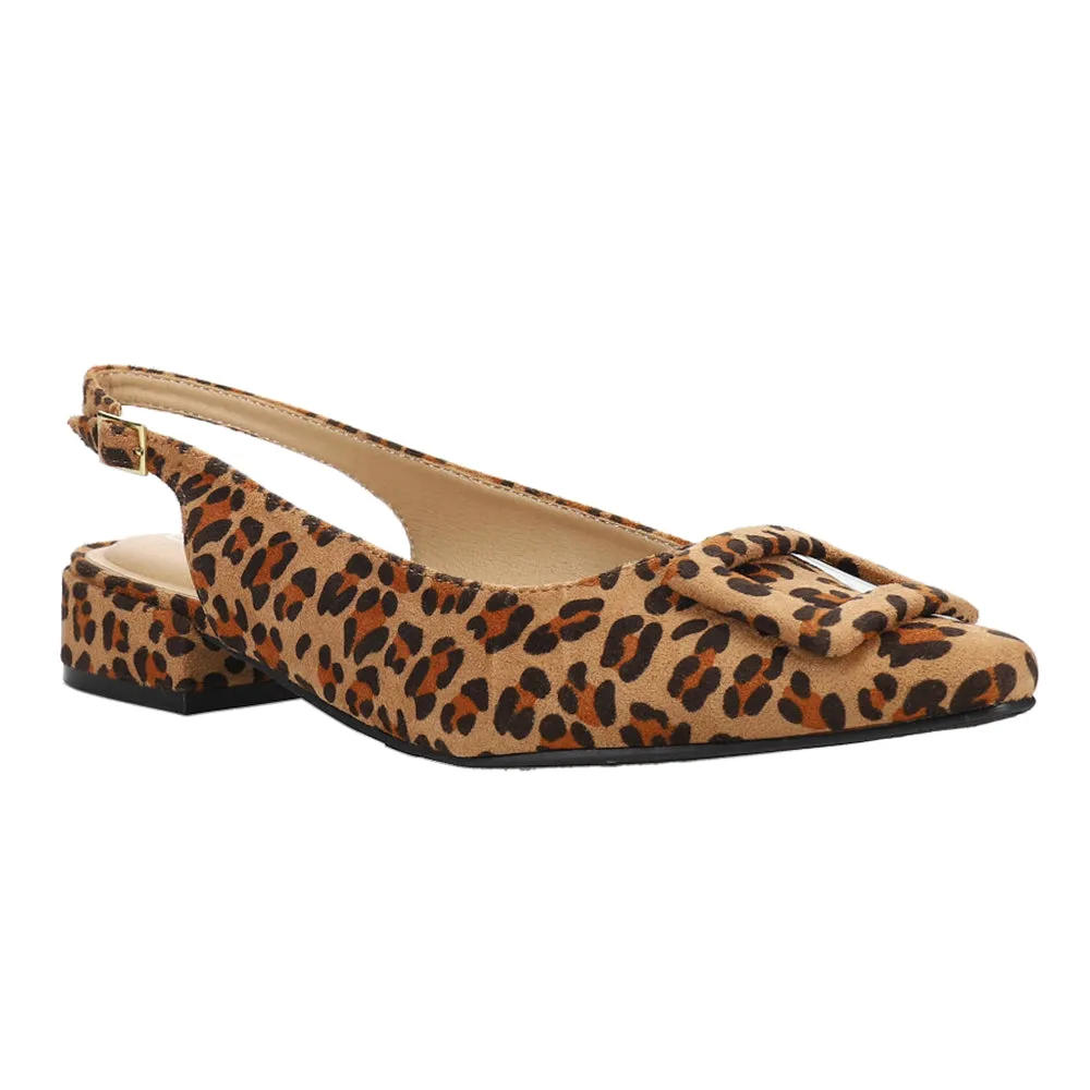 Sweetie Leopard Slingback Flats