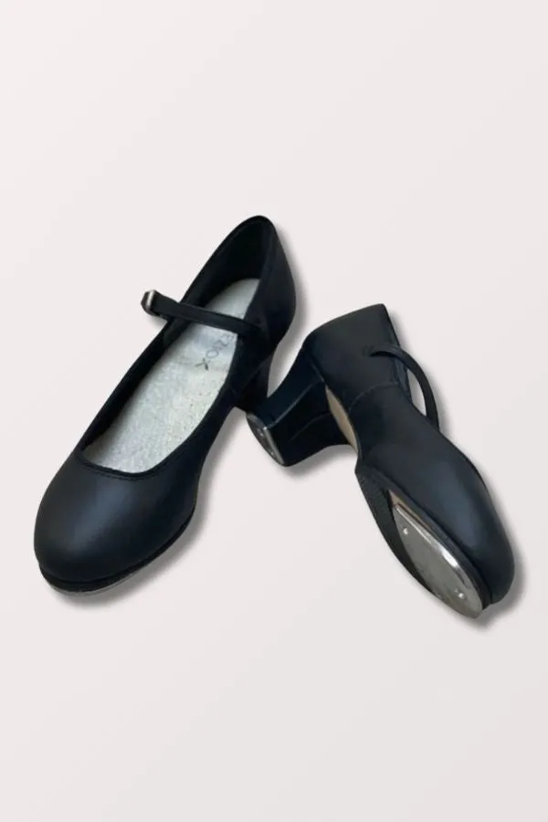 Tap Jr. Footlight Tap Shoes with 1.5" Heel - Black