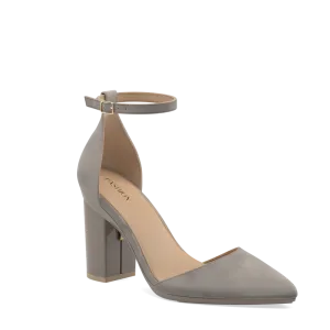 The D'Orsay - Storm Suede   Block Heel Kit 4 Storm - FINAL SALE