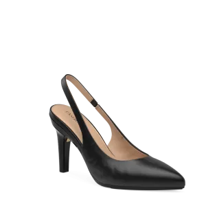 The Slingback - Coal Leather 4 Stiletto