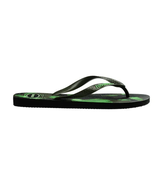 Top Camu Flip Flops Black/Moss