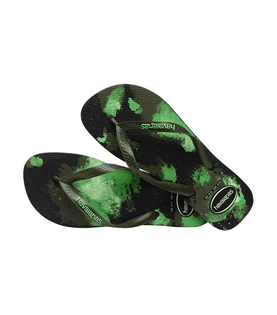 Top Camu Flip Flops Black/Moss