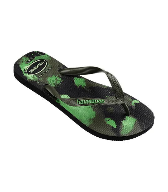 Top Camu Flip Flops Black/Moss