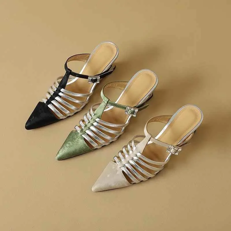 TSS45 Leather Wedges High Heels - Women's Casual Shoes