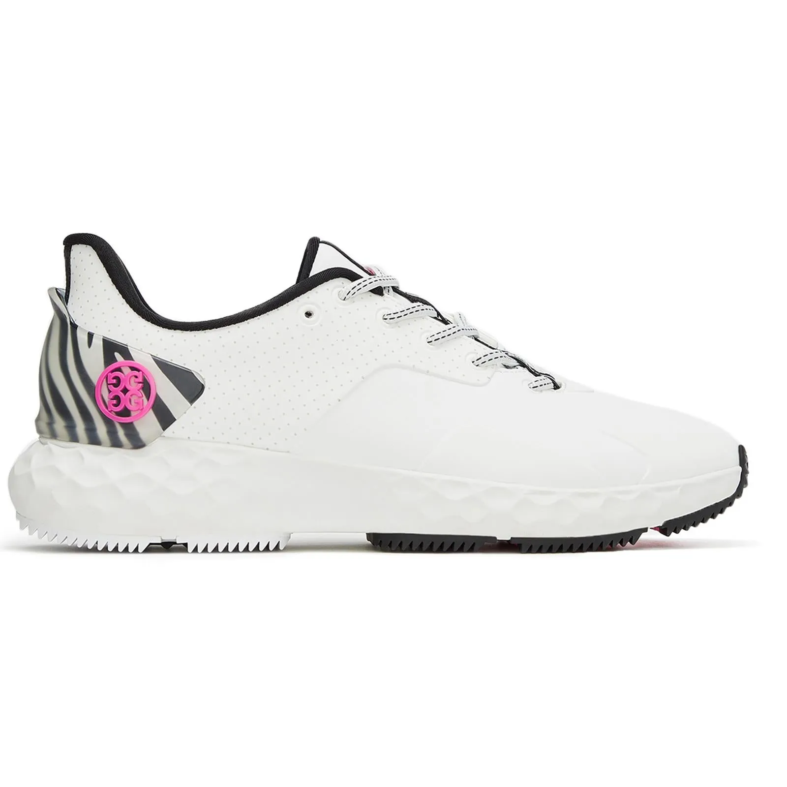 Womens MG4  Perforated T.P.U. Zebra Accent Golf Shoe Snow - SS24