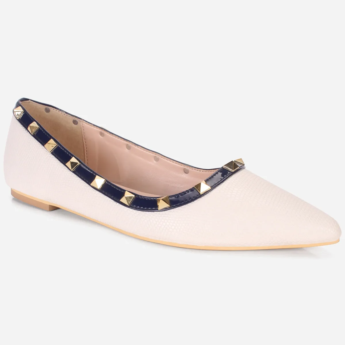 Womens "ADELAIDA  "Pointed Adorned Flat Shoes