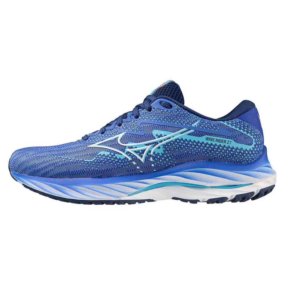 Women's Wave Rider 27 Running Shoe - Ultramarine/White- Regular (B)