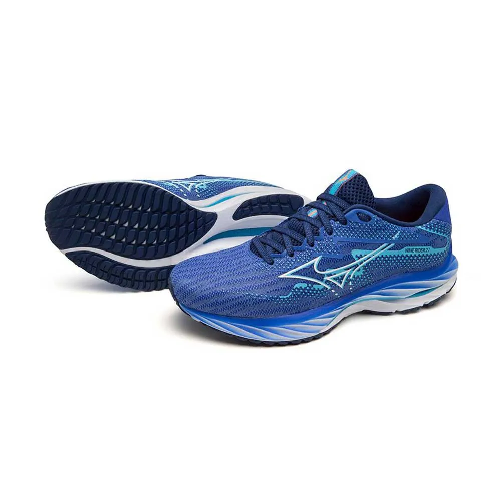 Women's Wave Rider 27 Running Shoe - Ultramarine/White- Regular (B)